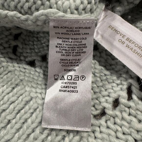 LOFT Sweater Boho Minimalist Cozy Cottage Lolita Scallop Hygge Open Knit Small - Picture 4 of 5